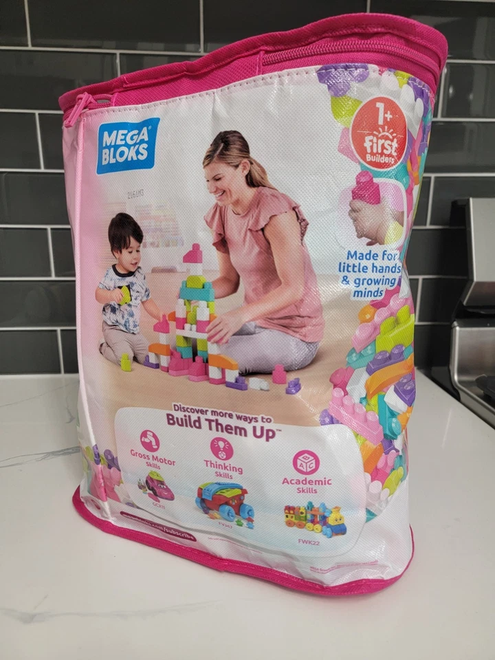 New Mega Bloks First Builders Toddler Big Block Set Of 80 Seal Intact - Image 4 of 4