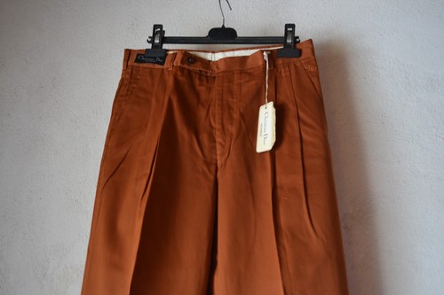 Christian Dior Monsieur, Christian Dior monsieur 80s/90s brown pleated straight leg trousers 42