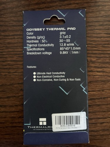 Thermalright ODYSSEY Thermal Pad-12.8 W/mK-85x45mm-Non Conductive CPU - Afbeelding 2 van 3