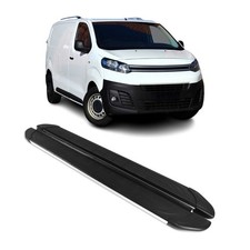 Trittbretter Seitenschweller für Citroen Jumpy 2016-2026 L2 L3 Alu Schwarz Grau