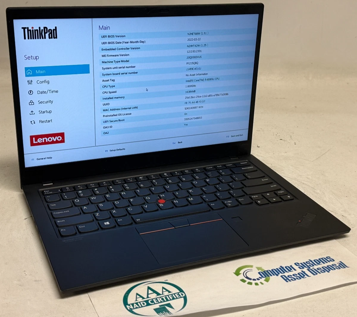 Lenovo Thinkpad X1 Carbon 6th Gen PC Laptops & Netbooks for Sale