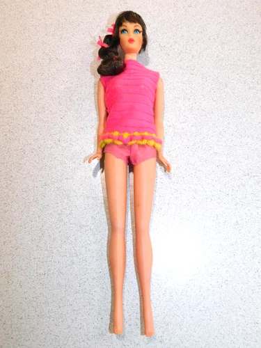 Barbie:  VINTAGE Brunette SIDE PONYTAIL TALKING BARBIE Doll w/Factory Hair Set!