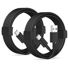 Car Carplay Cable for iPhone 16/15, 2-Pack USB A to C Black