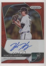 2020 Panini Prizm Rookie Auto Red Prizm 39/75 Hunter Harvey #RA-HH Auto 2qw