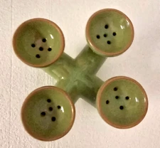 4 Way Green Ceramic  BOWL FOR HOOKAH PIPE (45mm)