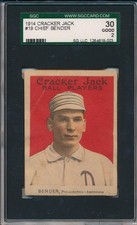 1914 CRACKER JACK #19 CHIEF BENDER - SGC 30 GD 2 (SVSC)