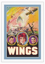 Wings - Starring Clara Bow & Buddy Rodgers - Vintage Film Movie Poster 1927