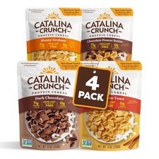 Catalina Crunch Protein Cereal, Gluten Free, 11g of Protein, 4 Flavors 4-Pack