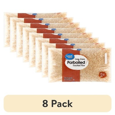 Long Grain Parboiled Enriched Rice 32 oz Bulk Pack of 8 Bags