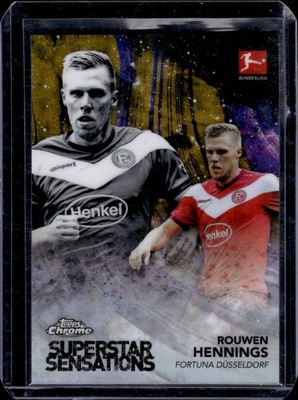 2018-19 Topps Chrome Bundesliga Superstar Gold Refractor /50 Rouwen Hennings