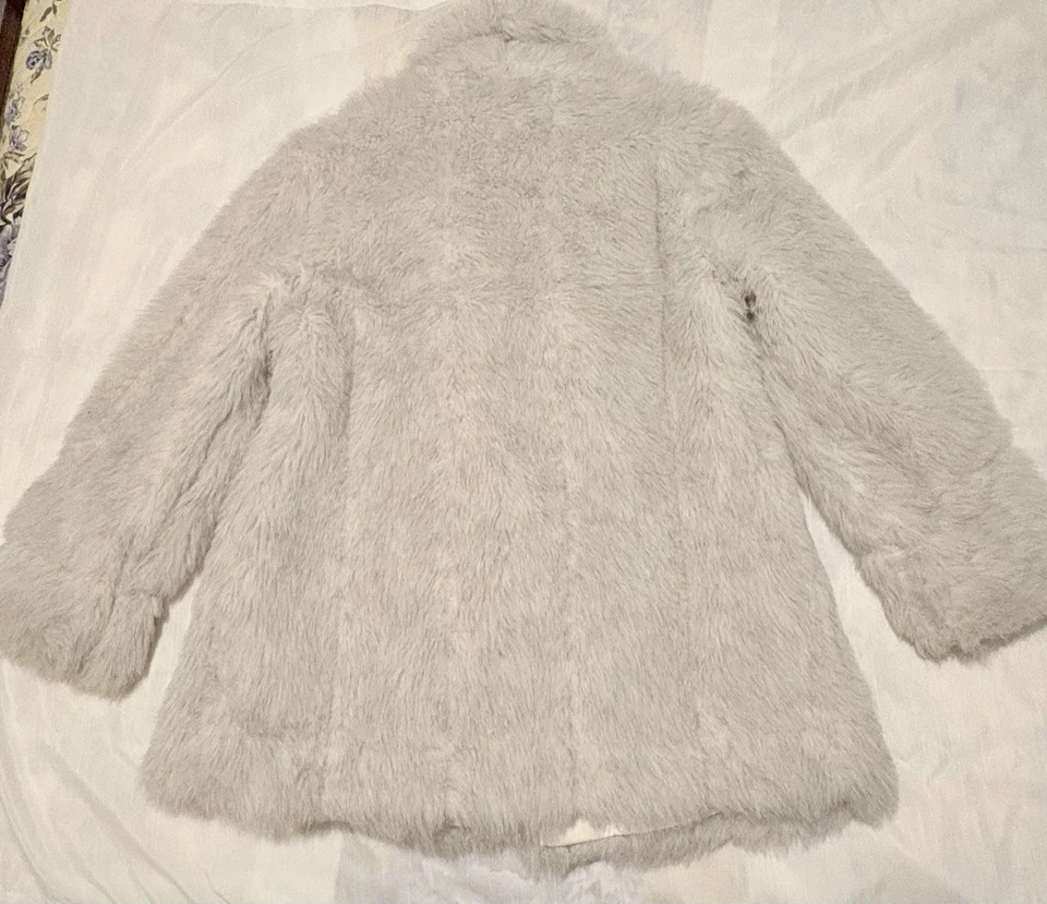 Abrigo para mujer G. Caseratti de piel sintética blanco acrílico, vintage años 70, EE. UU., talla S Foto 2 de 4