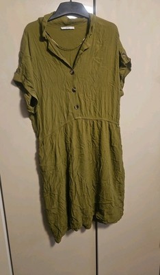Kleid Gr. 44 Olivgrün Esprit  Gummiband An Der Taile Gute Passform