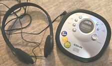 jWIN JX-CD313 Personal CD Player Headphones Blue Silver Vintage E