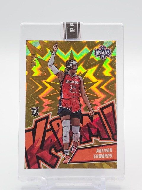 AALIYAH EDWARDS 2024-25 ROOKIE ROYALTY WNBA KABOOM! GOLD ROOKIE RC /10 #11 Q1496