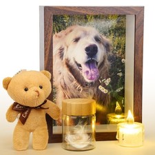 Sognotoy Wooden Dog Memorial Picture Frame 7x5 Sympathy Gift