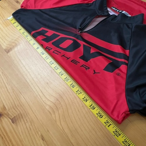 Hoyt Jersey Men M Archery Top Short Sleeve Red Black Athletic Sportswear - Picture 4 of 8