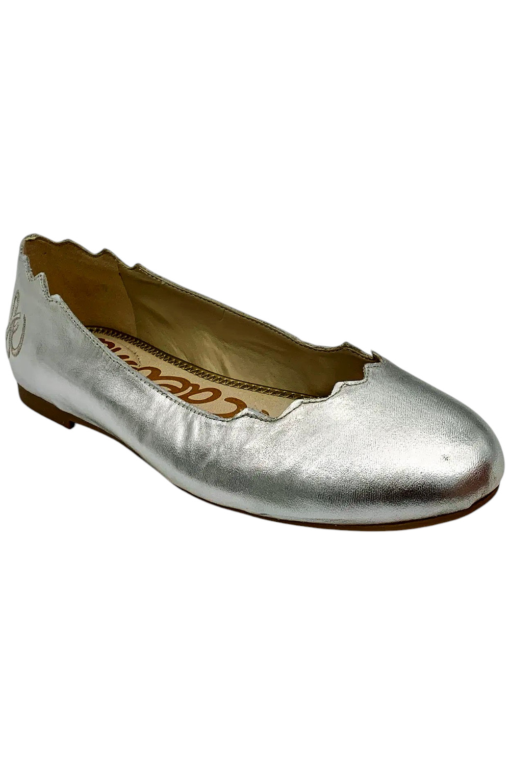 Женские слипоны Finnegan на плоской подошве Sam Edelman серебристого цвета 7890₽