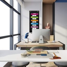 Organization Pocket Chart, Wall File Organizer Folder with 5 File Pockets