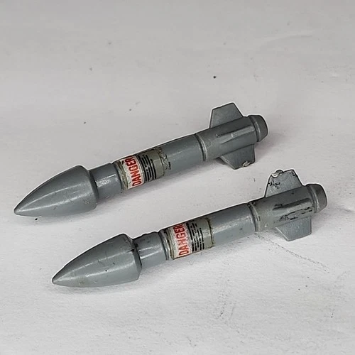 1983 Vintage Gi Joe Polar Battle Bear Missile 2x Vehicle Part Piece Hasbro