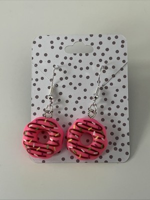 Schmuck Ohrringe Weihnachten Echt Silber Ohrharken Handmade Donuts Osternest