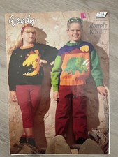 Dinosaur PhotoCOPY Knitting Pattern Children Girl Boy Jumper Sweater 24-34"