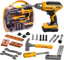 Kids Tool Set with Tool Box Electronic Drill Construction Kit Toddlers