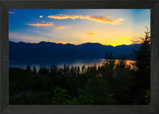 Calm Sunset Framed Wall Art Poster Canvas Print Picture