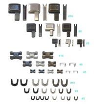 52 Pcs Zipper Repair Kit Metal Head Sliders  Retainer  Insertion Pin 3 Color...