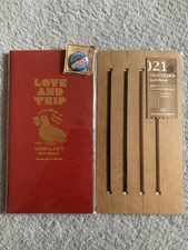 Traveler's Company Love and Trip Notebook Refill+ 4 Connecting Bands + Pin