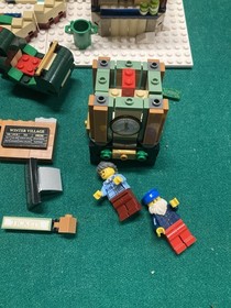 Lego Winter Village 10235 Market 10259 Train Station Parts Lot