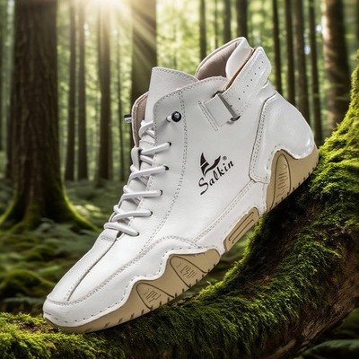  Autumn Retro Outdoor Men Leather Shoes Breathable Sneakers Cycling Ankle Boots