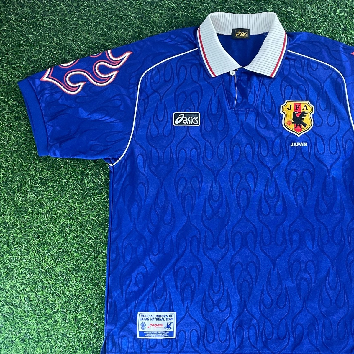 ウェア 1998 Japan National Team Uniform 1998 Japan National Team Jersey Vintage Original Asics football