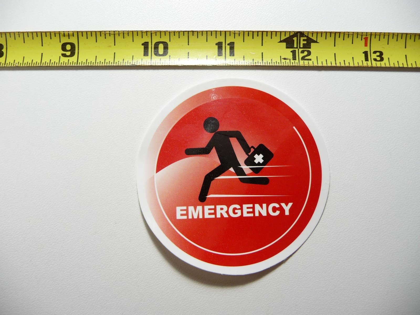 Emergency First Aid Decal Sticker - Cute Fun Safety Sign  