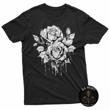 Goth Cool Gothic Occult Tee Red Rose T-Shirt