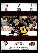 2017-18 Upper Deck Tim Hortons Game Day Action Sidney Crosby Pittsburgh Penguins