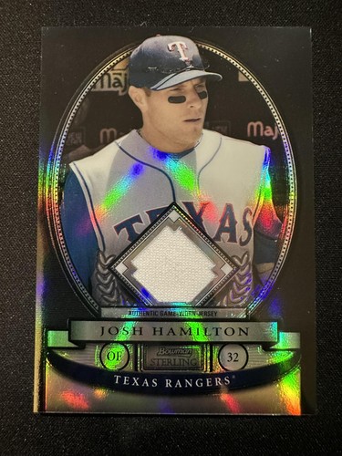 Josh Hamilton [Autograph Black Refractor] #BS-JH 2007 Bowman Sterling card