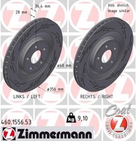 2X Bremsscheibe Black Z Zimmermann 460.1556.53 FüR Porsche Macan 95B 95BAU1 GTS