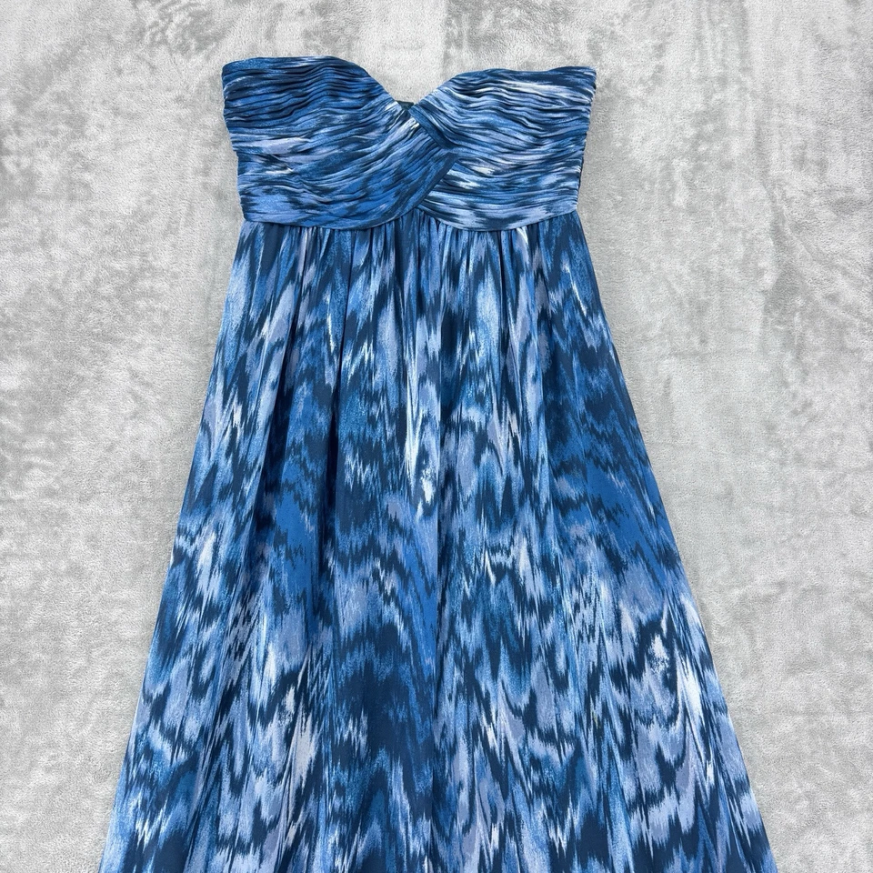 Calvin Klein Dress Womens 12 Chiffon Gown Evening Event Strapless Wedding Lined - Image 3 of 4