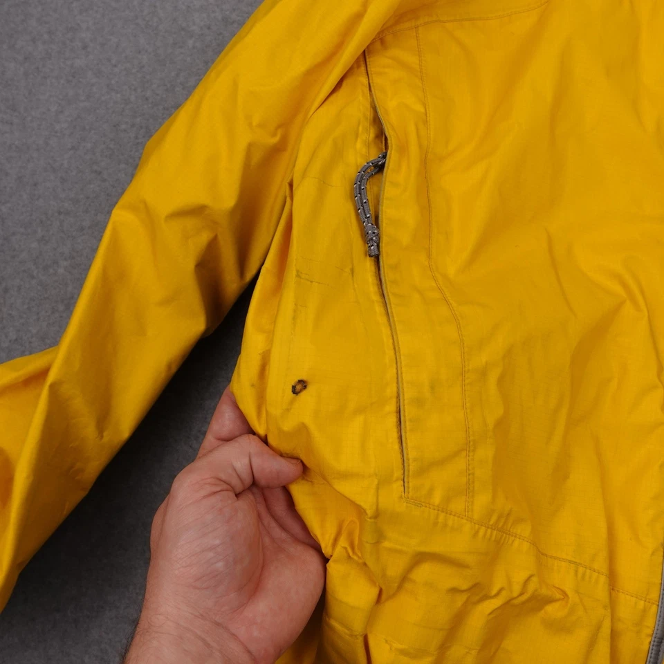 Vintage Patagonia Rain Jacket Hooded Lightweight Yellow Outdoor Coat Mens Large - Image 3 of 4