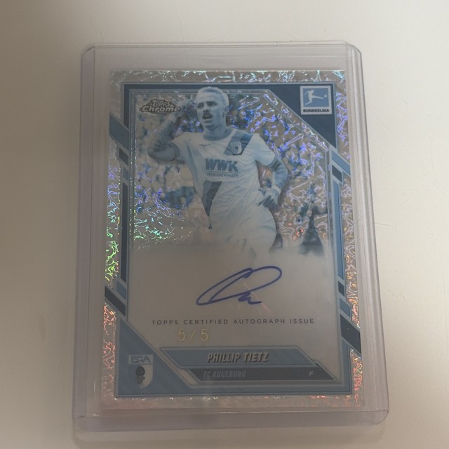 Topps Bundesliga Chrome 25-26 FC Augsburg - Auto Phillip Tietz FrozenFractor 5/5
