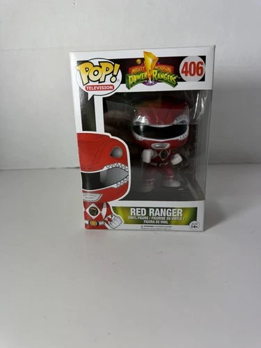 Funko Pop Television Power Rangers Red Ranger #406 Vinyl Figure Vaulted Rare