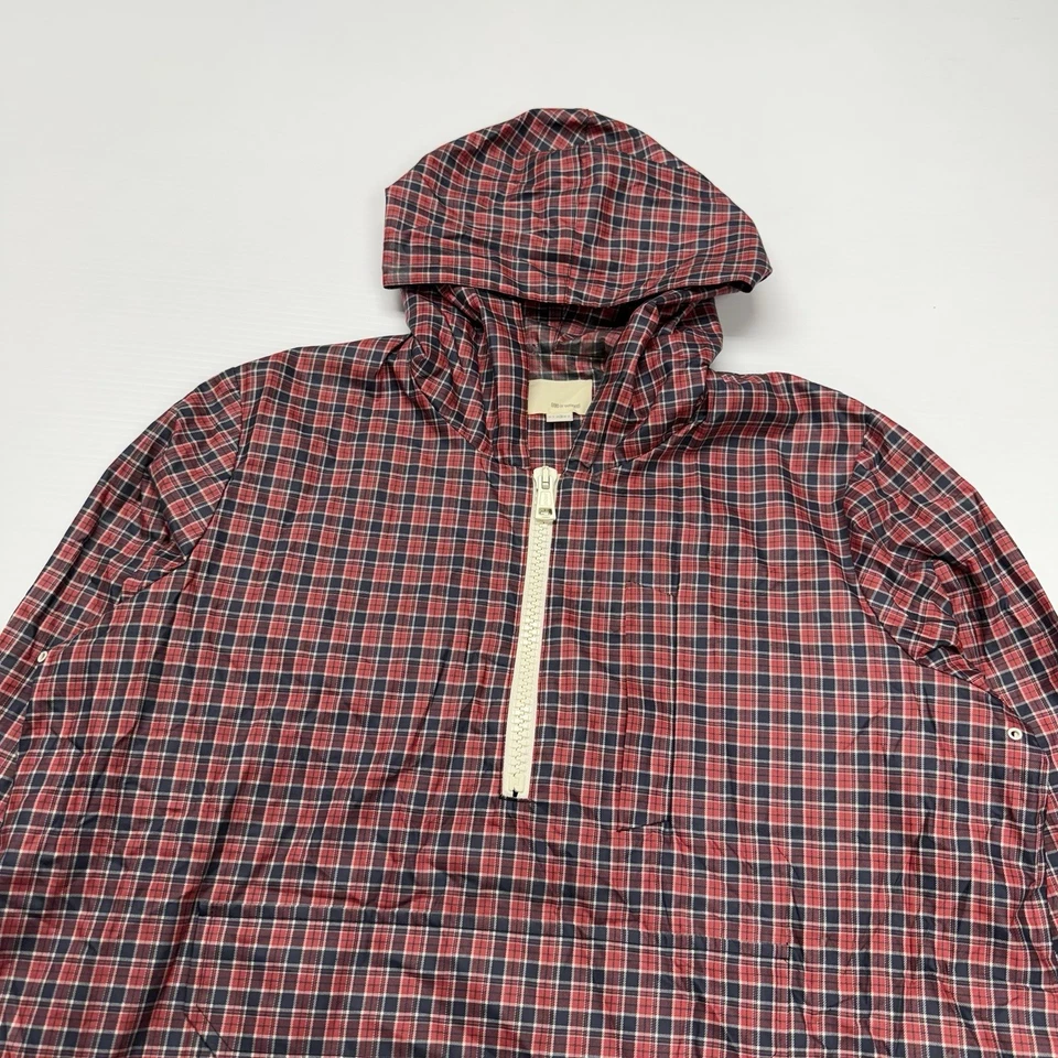 Cortavientos Band of Outsiders Para Hombres 3 Rojo Cuadros Goma Deportes al Aire Libre Retro Foto 2 de 4