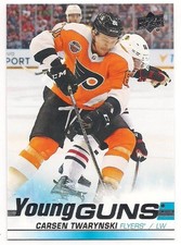 Carsen Twarynski 19-20 Upper Deck 1 Young Guns Rookie Card SP