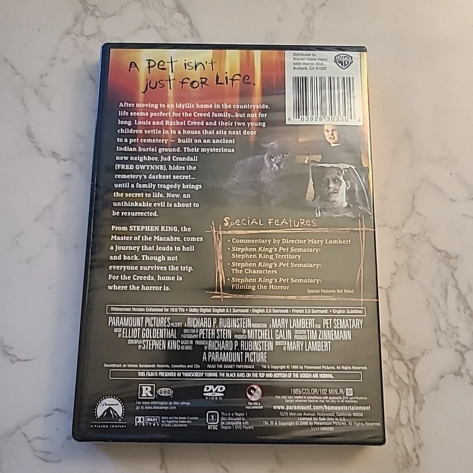PET SEMATARY NEW sealed DVD WIDESCREEN SPECIAL COLLECTOR'S EDITION Stephen King - Image 2 of 4