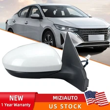 Right Passenger Side White Power Mirror w/ 3Pin for Nissan Sentra 2020-2025 2024