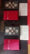 Royal Canadian Mint Collector Sets 1979 &1983 Ledergebunden Zertifikat Top Zusta
