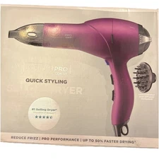 InfinitiPRO by Conair Quick Styling Salon Hair Dryer 3-Heat & 2-Speed Magenta