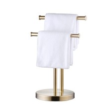 Hand Towel Holder Stand Double T-Shape Hand Towel Stand Rack for Bathroom Cou...