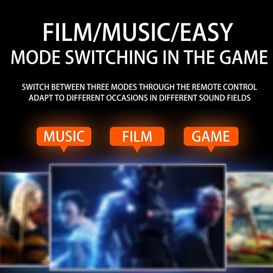 Surround Sound Bar Wireless Bluetooth Stereo Speakers Soundbar TV Home Theater - Image 3 of 4