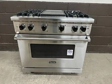 Viking VGR5364GSS - 36" Professional Gas Range 4 Burners + Griddle 5 Series